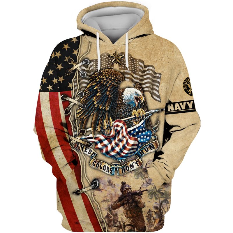 Mullbo These Colours Don't Run Navy Veteran - VVT8482