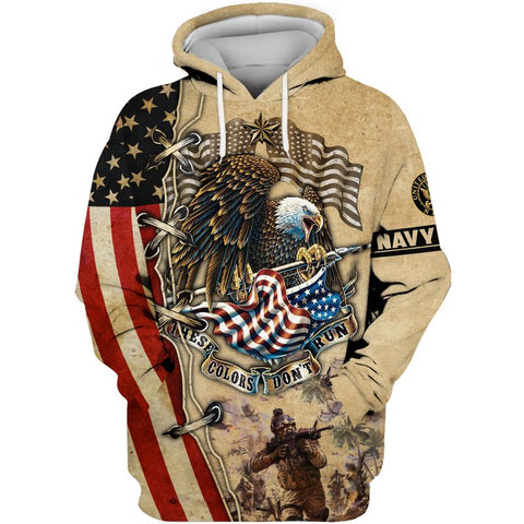 Mullbo These Colours Don't Run Navy Veteran - VVT8482