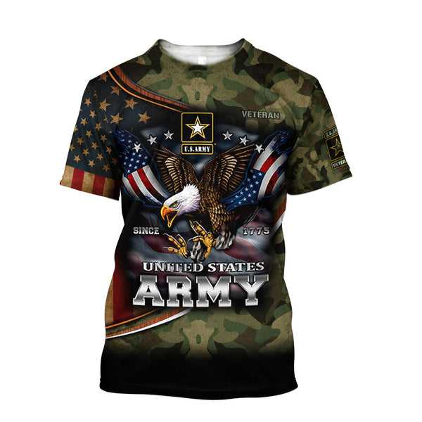 Mullbo UNITED STATES US ARMY 3D All Over Printed Shirts For Men